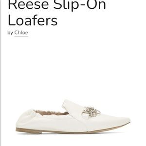 CHLOE Nappa loafers with chain